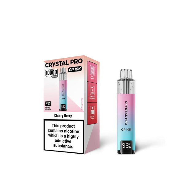 Cherry Berry Flavour of The Crystal Pro 10000 (CP10K) Prefilled Pod Kit - Box of 5