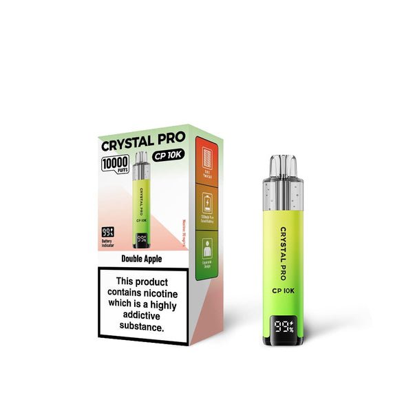 Double Apple Flavour of The Crystal Pro 10000 (CP10K) Prefilled Pod Kit - Box of 5