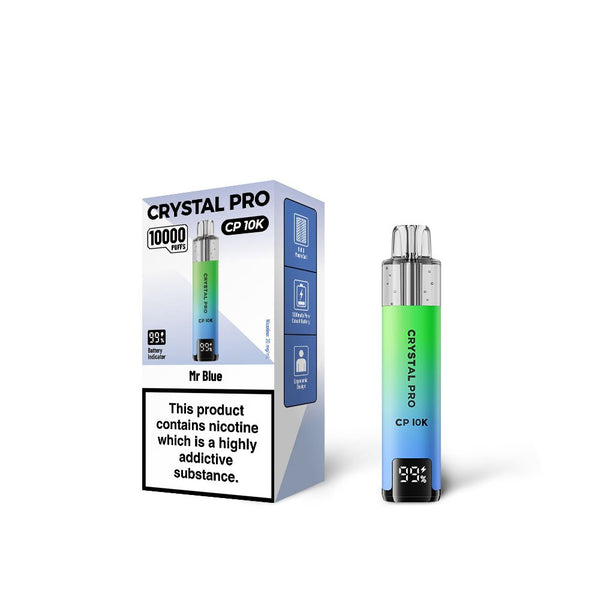 Mr Blue Flavour of The Crystal Pro 10000 (CP10K) Prefilled Pod Kit - Box of 5
