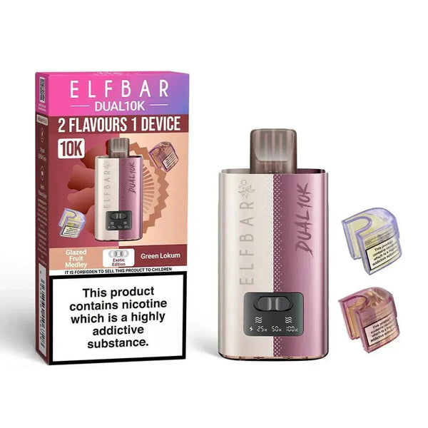 Elf Bar Dual 10K Disposable 2 in 1 Vape Box of 5 - #Simbavapeswholesale#
