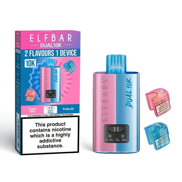 Elf Bar Dual 10K Disposable 2 in 1 Vape Box of 5 - #Simbavapeswholesale#