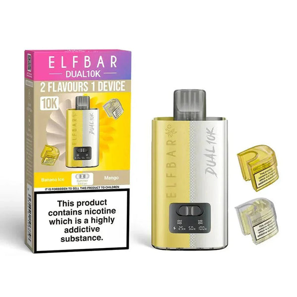 Elf Bar Dual 10K Disposable 2 in 1 Vape Box of 5 - #Simbavapeswholesale#