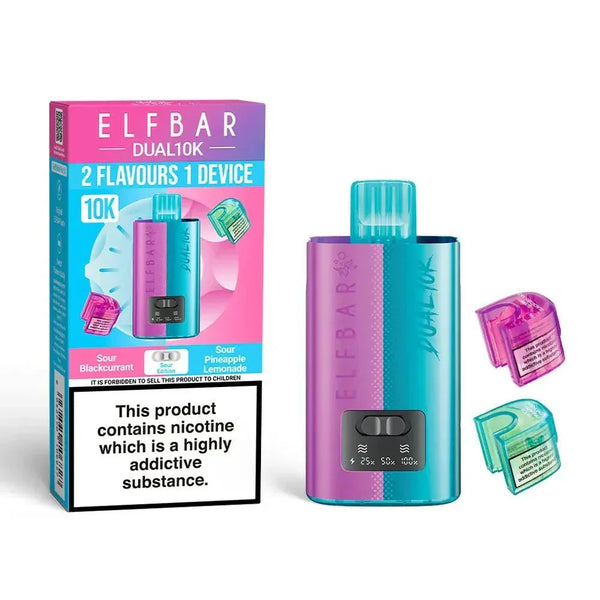 Elf Bar Dual 10K Disposable 2 in 1 Vape Box of 5 - #Simbavapeswholesale#