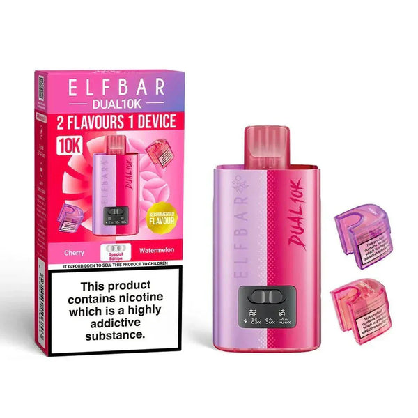 Elf Bar Dual 10K Disposable 2 in 1 Vape Box of 5 - #Simbavapeswholesale#