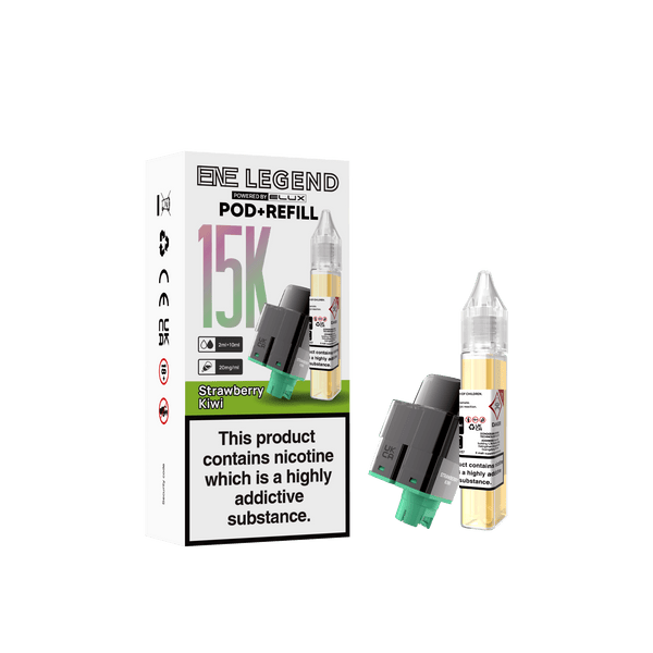 Elux ENE Legend 15k Replacement Pods Pack of 5 - Strawberry Kiwi - vapeukwholesale