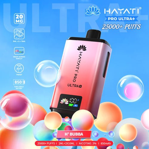 Flavour of Hayati Pro Ultra Plus 25000 Prefilled Pod Box of 5 - H'Bubba