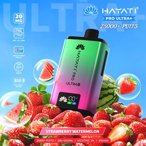 Flavour of Hayati Pro Ultra Plus 25000 Prefilled Pod Box of 5 - Strawberry Watermelon
