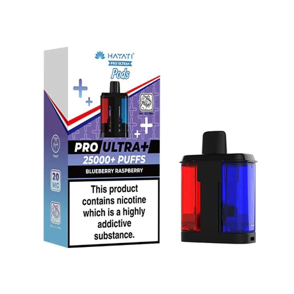 Hayati Pro Ultra Plus 25k Prefilled Pods Pack of 5 - Blueberry Raspberry - vapeukwholesale