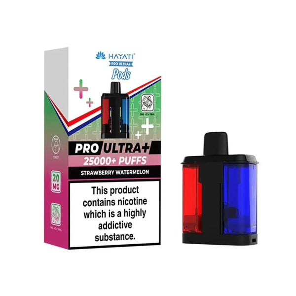Hayati Pro Ultra Plus 25k Prefilled Pods Pack of 5 - Strawberry Watermelon - vapeukwholesale