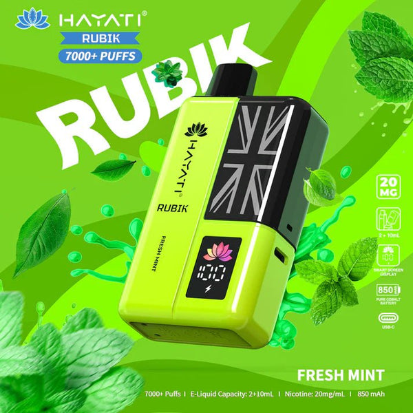 Hayati Rubik 7000 Dispsoable Vapes Pack of 5 with Flavour