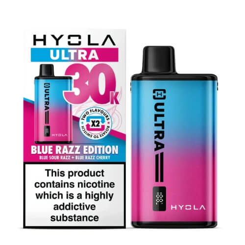 Hyola Ultra 30k Prefilled Pod Vape Kit - Box of 5 - Eliquid Base - Blue Razz Edition