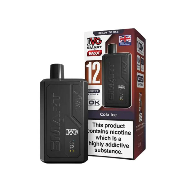 IVG Smart Max 10k Prefilled Pod Vape Kit Box of 5 - Cola Ice - vapeukwholesale