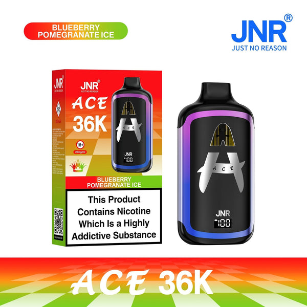 JNR ACE 36k Prefilled Vape Kit Pack of 5 - Blueberry Pomegranate Ice - vapeukwholesale