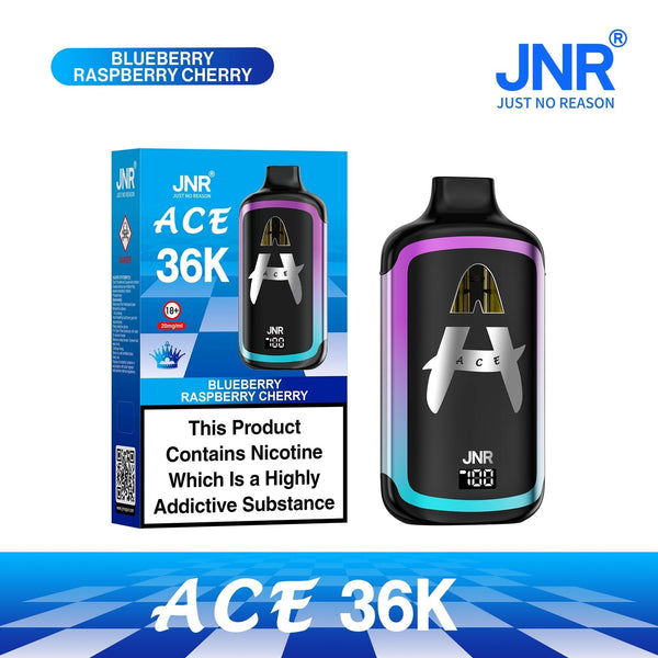 JNR ACE 36k Prefilled Vape Kit Pack of 5 - Blueberry Raspberry Cherry - vapeukwholesale