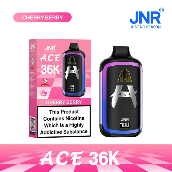 JNR ACE 36k Prefilled Vape Kit Pack of 5 - Cherry Berry - vapeukwholesale