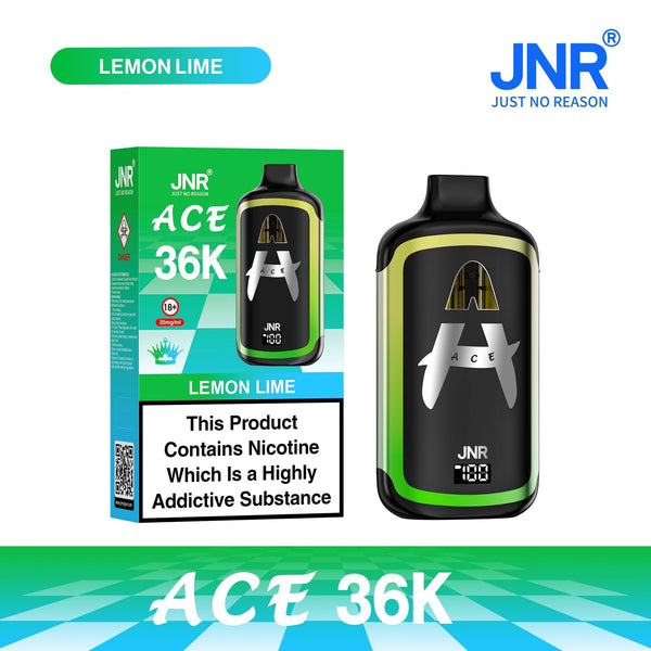 JNR ACE 36k Prefilled Vape Kit Pack of 5 - Lemon Lime - vapeukwholesale