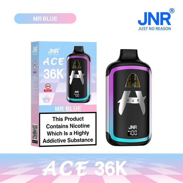 JNR ACE 36k Prefilled Vape Kit Pack of 5 - Mr Blue - vapeukwholesale