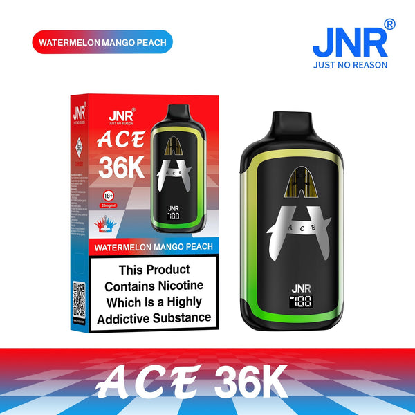 JNR ACE 36k Prefilled Vape Kit Pack of 5 - Watermelon Mango Peach - vapeukwholesale