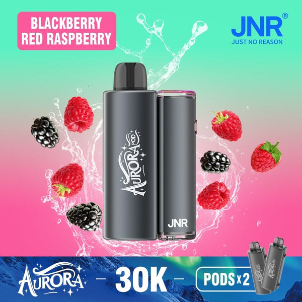 Flavour Blackberry Red Raspberry of JNR Aurora 30k Pod vape Kit - Box of 5