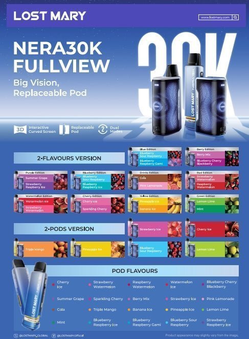 Flavour of Lost Mary Nera 30K Prefilled Pod Kit Box of 5