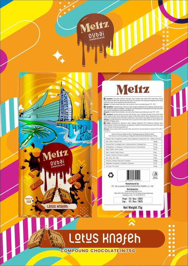 Meltz Dubai Knafeh Chocolate - 75g - #Simbavapeswholesale#