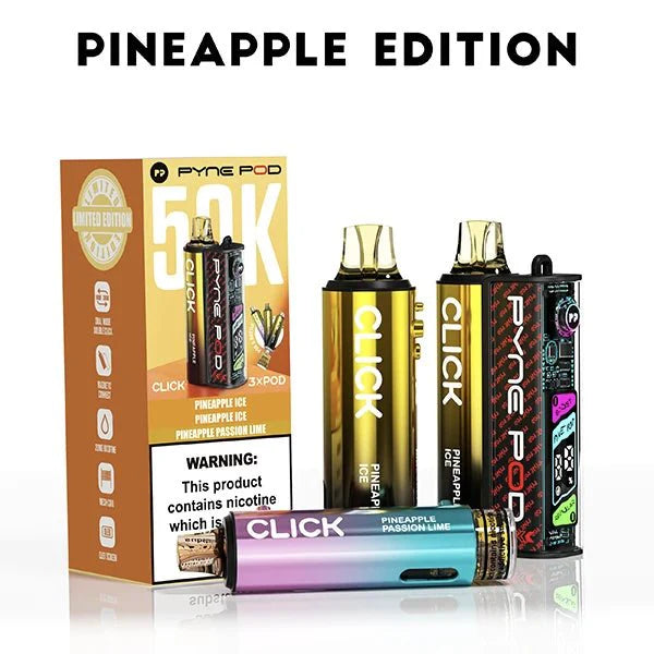 Pyne Pod Click 50k Prefilled Pod Vape Kit Box of 5 - Pineapple Edition