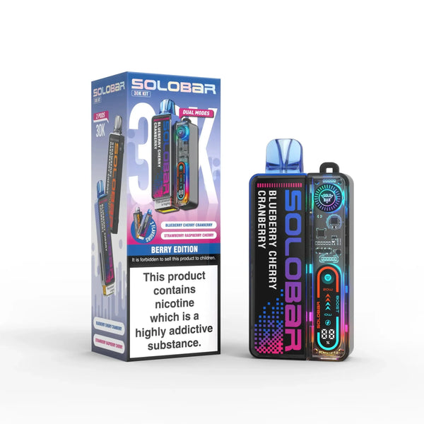 Solo Bar Boost 30K Prefilled Vape Kit Box of 5 - Berry Edition - vapeukwholesale