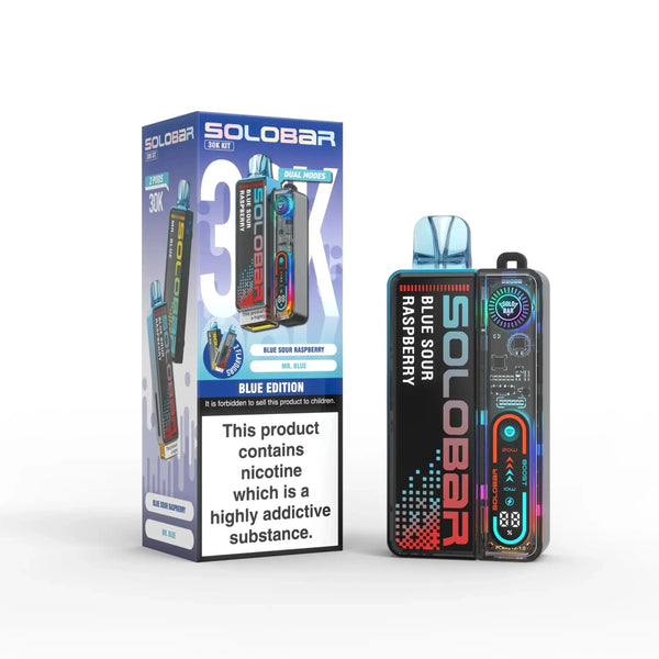 Solo Bar Boost 30K Prefilled Vape Kit Box of 5 - Blue Edition - vapeukwholesale