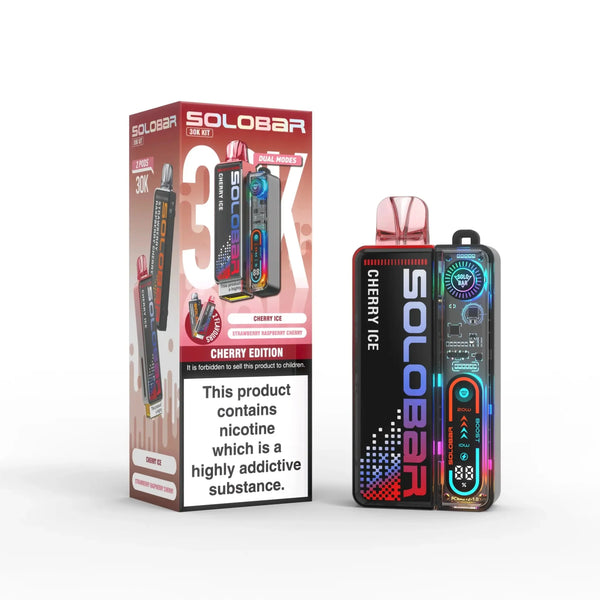 Solo Bar Boost 30K Prefilled Vape Kit Box of 5 - Cherry Edition - vapeukwholesale