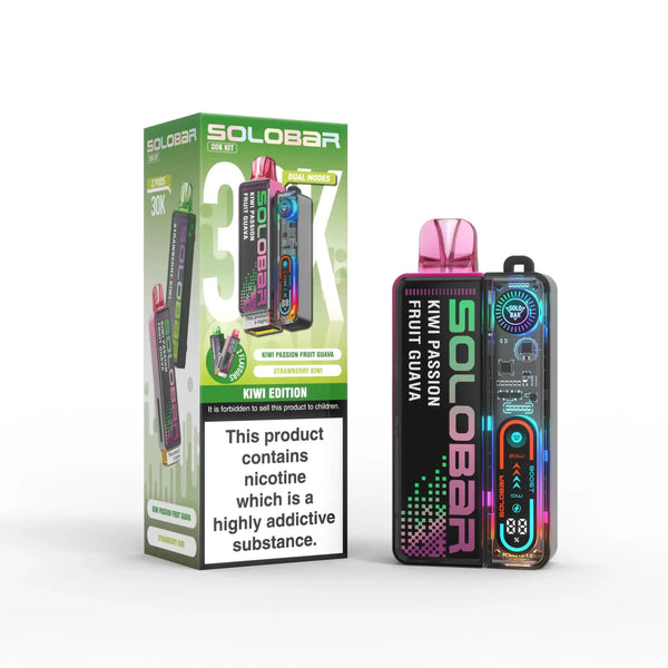 Solo Bar Boost 30K Prefilled Vape Kit Box of 5 - Kiwi Edition - vapeukwholesale