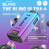 The Bling Ultra Plus 30k Prefilled Vape Pod Kit Box of 5 - Blackcurrant Cotton Candy/Blue Raspberry - vapeukwholesale