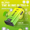 The Bling Ultra Plus 30k Prefilled Vape Pod Kit Box of 5 - Lemon Lime - vapeukwholesale