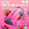 The Bling Ultra Plus 30k Prefilled Vape Pod Kit Box of 5 - Strawberry Cranberry Cherry/Cherry Ice - vapeukwholesale