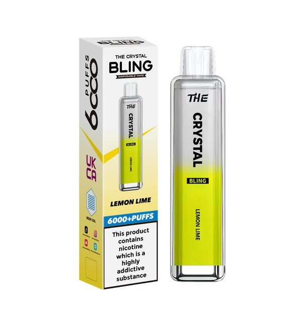 The Crystal Bling 6000 Prefilled Pod Vape - Box of 10 Strawberry Mojitio ( £19.99 )