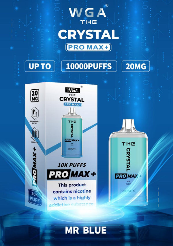 WGA Crystal Pro Max 10000 Disposable Vape | Box of 10 | Flavour
