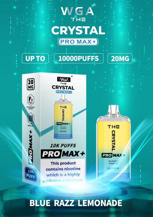 Box of 10 WGA Crystal Pro Max 10K | Prefilled Pod Kit