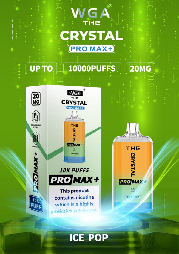 WGA Crystal Pro Max 10000 Disposable Vape | Box of 10 | Flavour