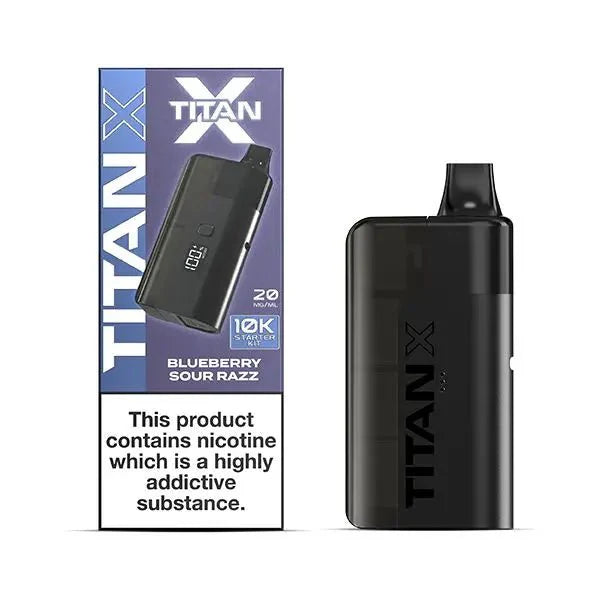 Titan X Prefilled Vape Pod Kit Box of 5 - Blue Sour Razz - vapeukwholesale