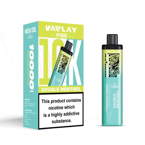 Vaplay VP10000 Prefilled Pod Vape Kit Box of 5 - Double Menthol - vapeukwholesale
