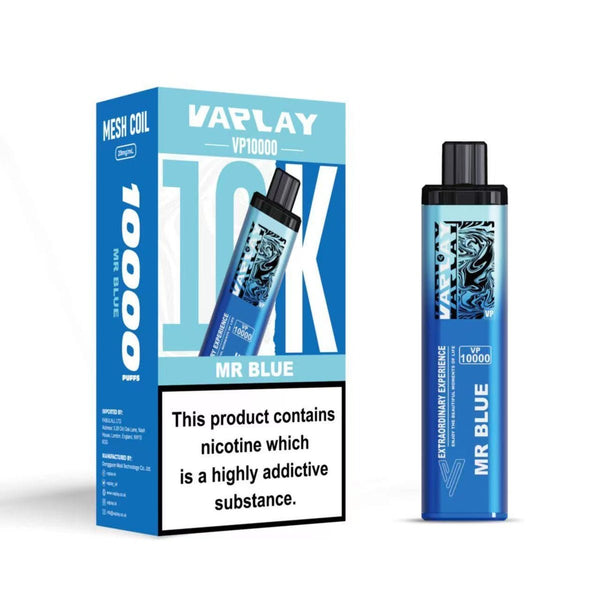 Vaplay VP10000 Prefilled Pod Vape Kit Box of 5 - Mr Blue - vapeukwholesale