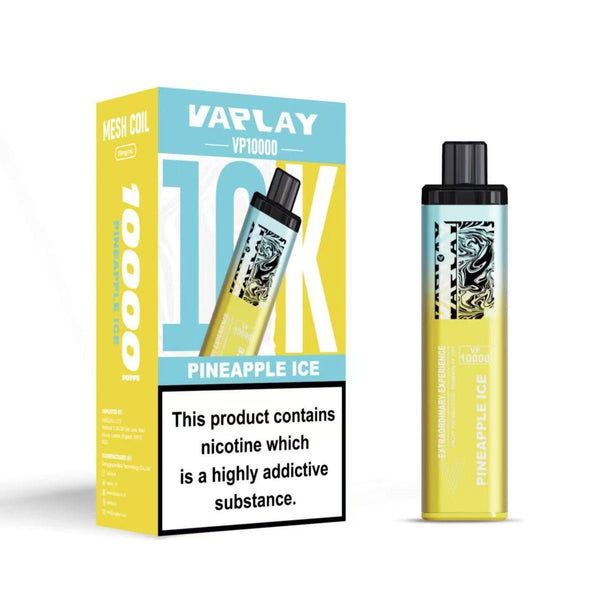 Vaplay VP10000 Prefilled Pod Vape Kit Box of 5 - Pineapple Ice - vapeukwholesale