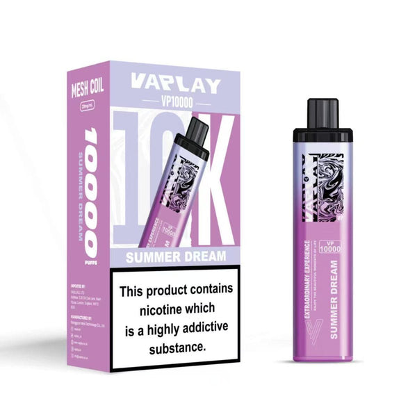 Vaplay VP10000 Prefilled Pod Vape Kit Box of 5 - Summer Dream - vapeukwholesale