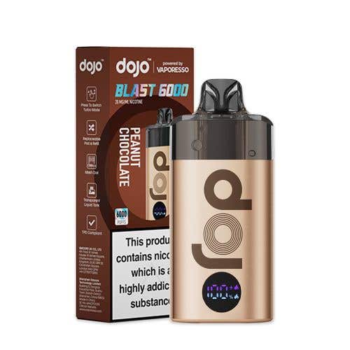 Vaporesso Dojo Blast 6000 Vape Kit Box of 5 - Gold - Peanut Chocolate - vapeukwholesale