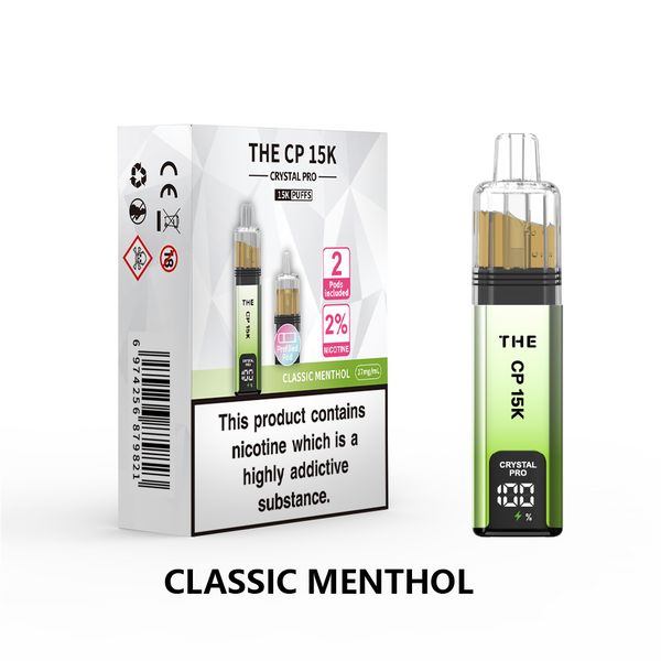 The Crystal Pro CP 15k Prefilled Vape Kit Box of 5