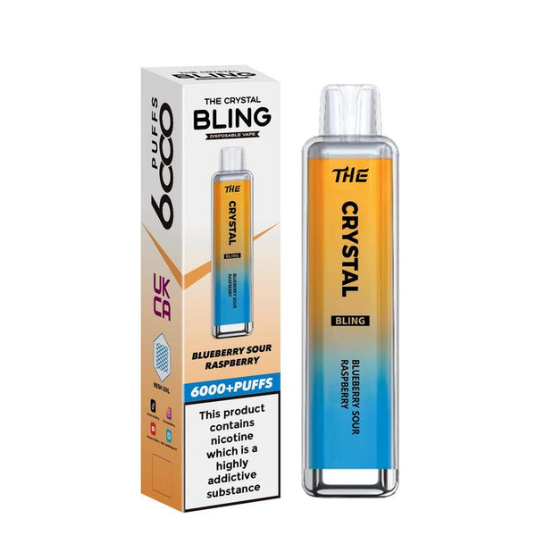 The Crystal Bling 6000 Prefilled Pod Vape - Box of 10 Red Apple Ice ( £19.99 )
