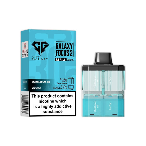 Crystal Galaxy Focus 2 Replacement Pods Pack of 5 - Bubble Gum Ice / Ice Pop - vapeukwholesale