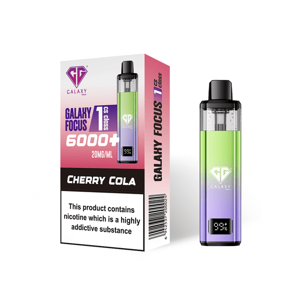 Crystal Galaxy Focus 6000 Vape Kit Box of 5 - Cherry Cola - vapeukwholesale