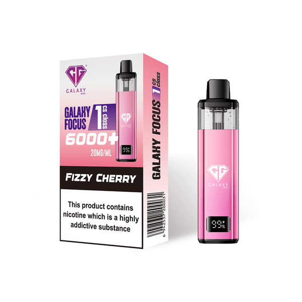 Crystal Galaxy Focus 6000 Vape Kit Box of 5 - Fizzy Cherry - vapeukwholesale