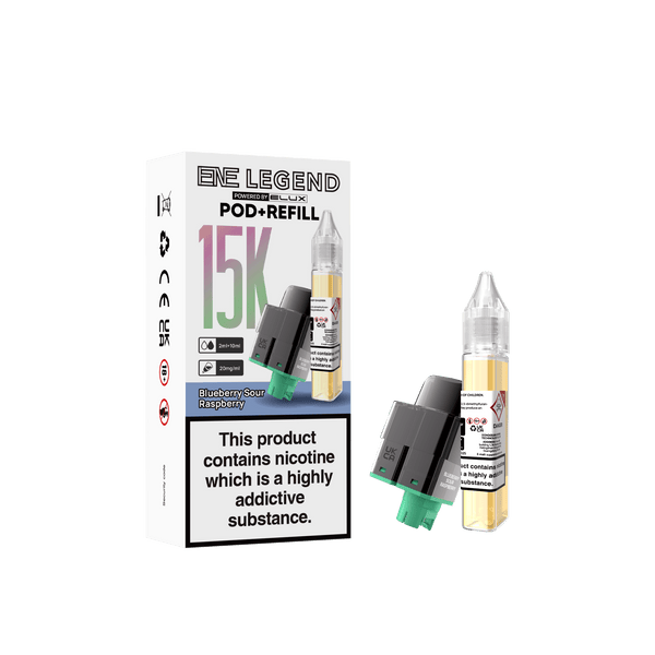 Elux ENE Legend 15k Replacement Pods Pack of 5 - Blueberry Sour Raspberry - vapeukwholesale