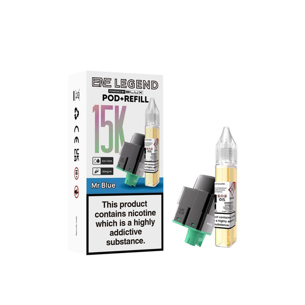 Elux ENE Legend 15k Replacement Pods Pack of 5 - Menthol - vapeukwholesale